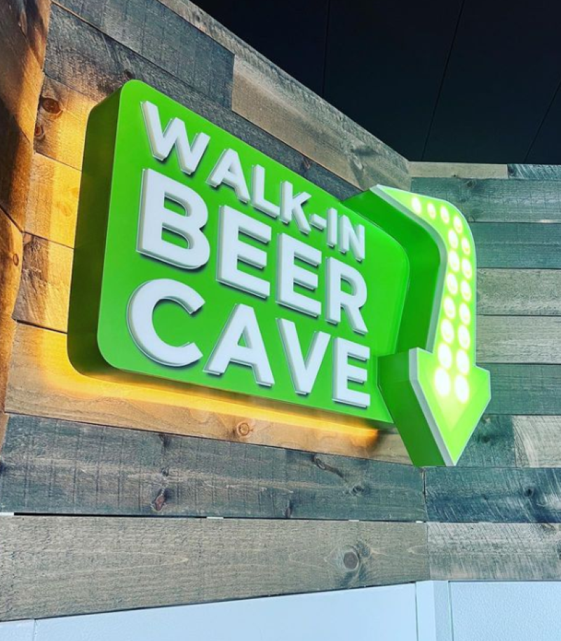 Beer Cave Interior Signage